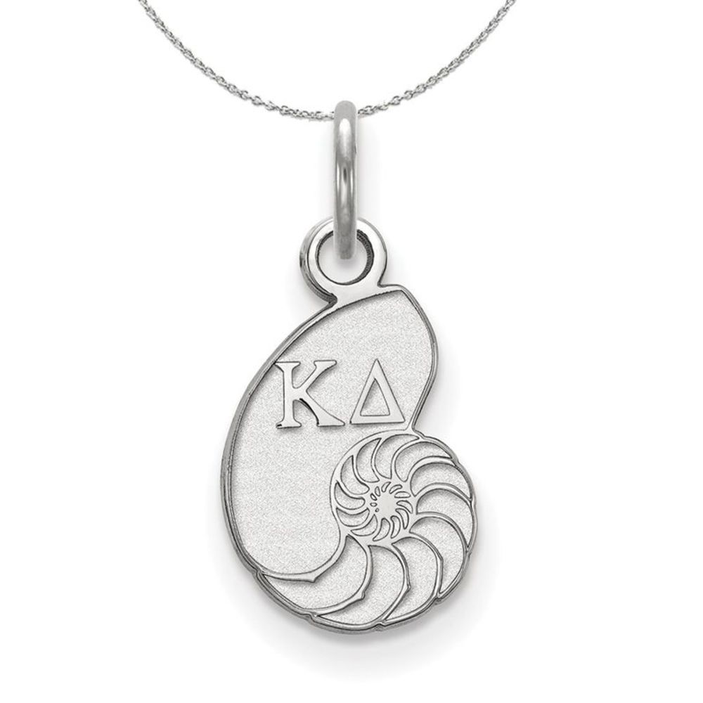 Sterling Silver Kappa Delta XS (Tiny) Pendant Necklace - 16 Inch